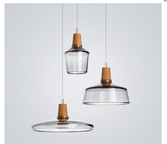 Nordic Wood Pendant Lights Glass Loft Industrial Decor Hanging Lamp Suspension Luminaire For Living Dining Room Fixtures E27