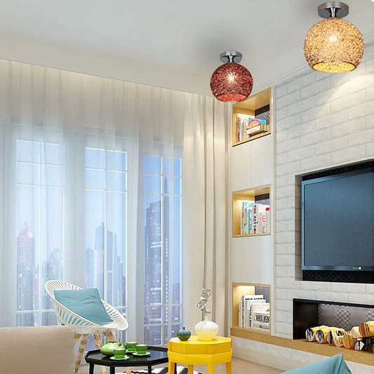 Modern LED Colorful Ceiling Light Aluminum E26/27 Kitchen Bedroom Porch Dining Room Balcony Decoration Light Fixture