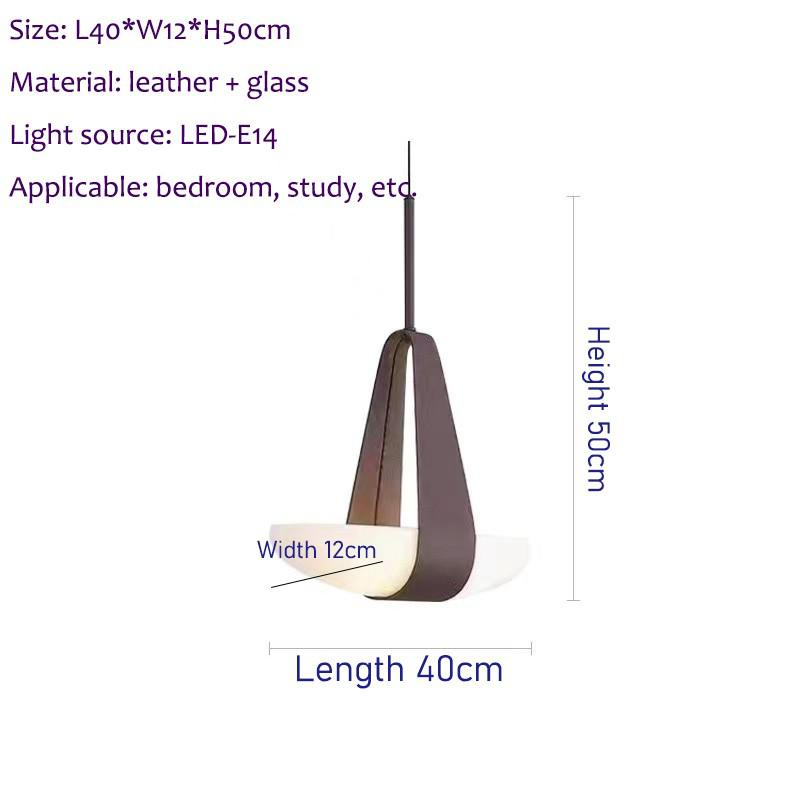 Nordic Designer Leather LED Chandelier Kitchen Coffee Tables Dining Room Bedroom Pendant Lights Home Decor Lamps