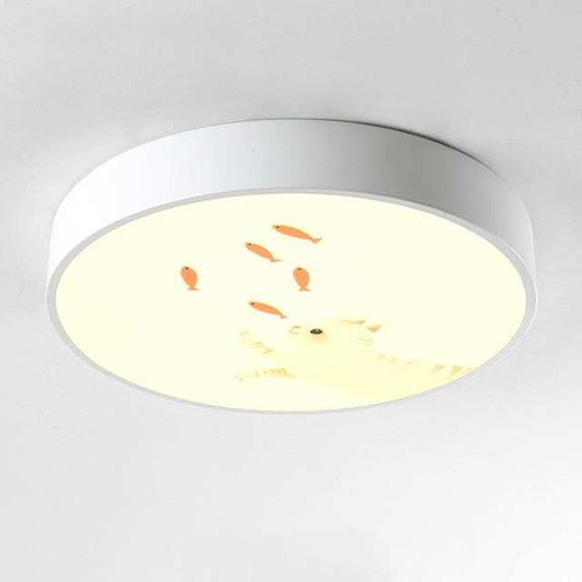 LED Ceiling Lamp Cartoon Kids Boy Girls' Room Round Multicolor 18W Ceiling Surface Mounted LED Lighting Fixtures