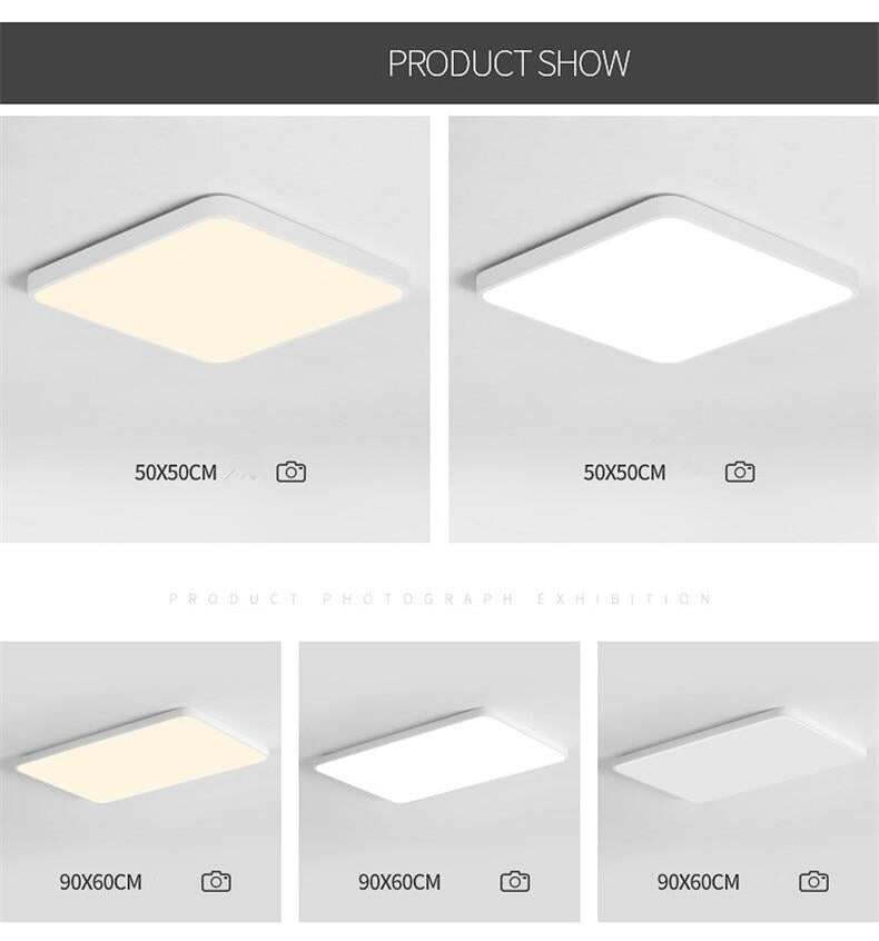 Ultra-thin Square LED Ceiling Lamp Kitchen Light Fixtures Living Room Surface Mount