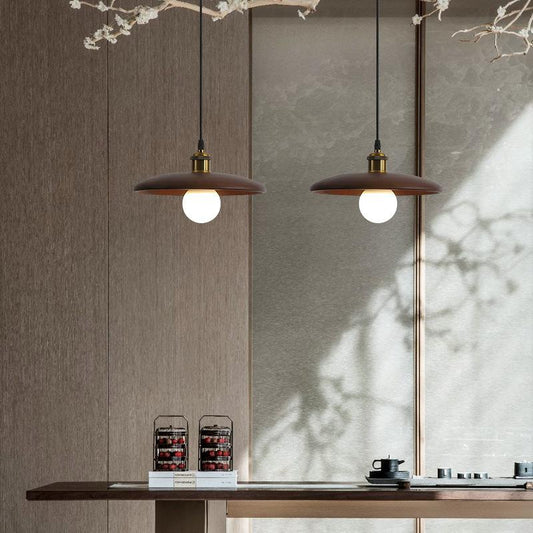 Nordic Solid Wood Lamp Restaurant Chandelier Single Head Art