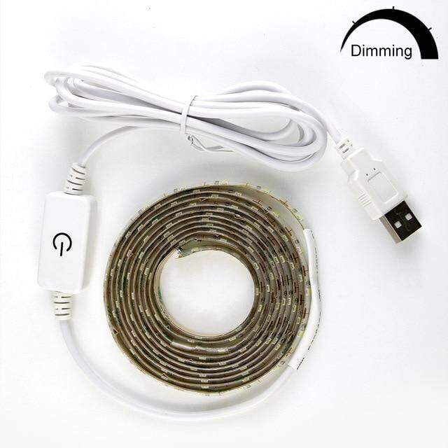 1 - 5M Super Bright SMD2835 Dimmable Led tape Dimmable Touch Sensor Cool white/ warm white DC USB Strip Flexible light D4