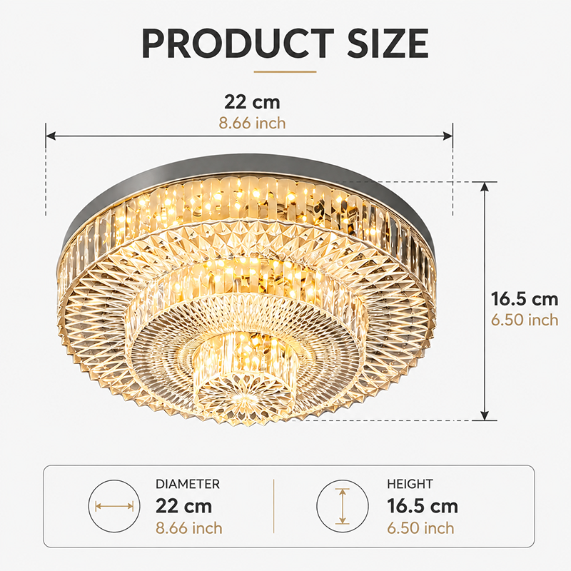 Acrylic Crystal Ceiling lamp Western Style Stretching and Unfolding Ceiling light LED Indoor Lighting 85-245V 40W living Room