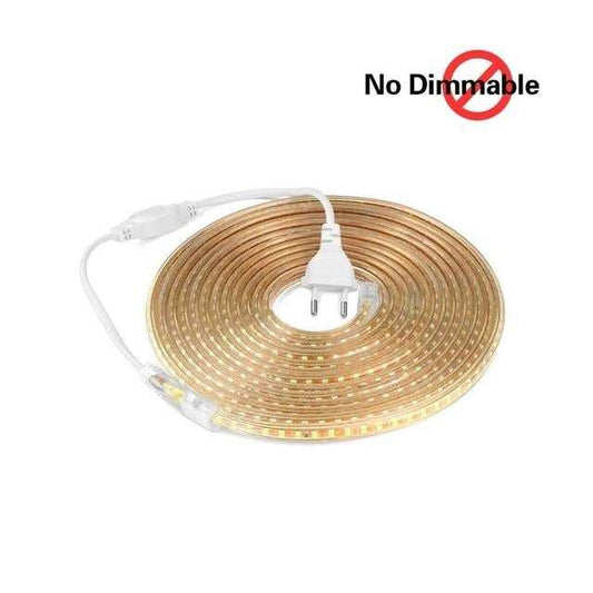 Super Bright SMD2835 Dimmable 220V LED Strip Light 1M/5M/10M/15M/20M/25M Kitchen Outdoor Garden Lamp Tape with EU Plug