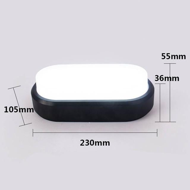 12W 15W LED Waterproof Ceiling Lights Ultra-thin Elliptic Lamps For Balcony Living Room Kitchen Aisle