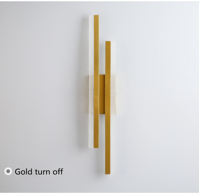 LED Bedroom Wall Lamp Wall Sconces Copper Line Pipe Acrylic Lampshade Indoor Lighting for Living Room Corridor Light Fixture