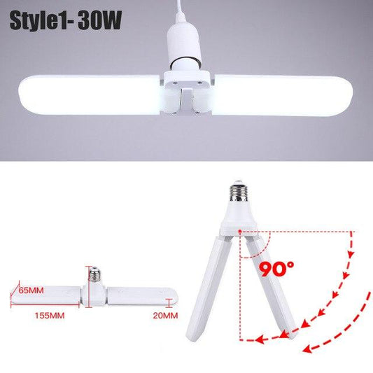E27 Led Bulb Lamp Ampoule Leds Football Lamps Bulbs Foldable Fan Blade Lights Adjustable 45W 40W 60W For Kitchen Lighting