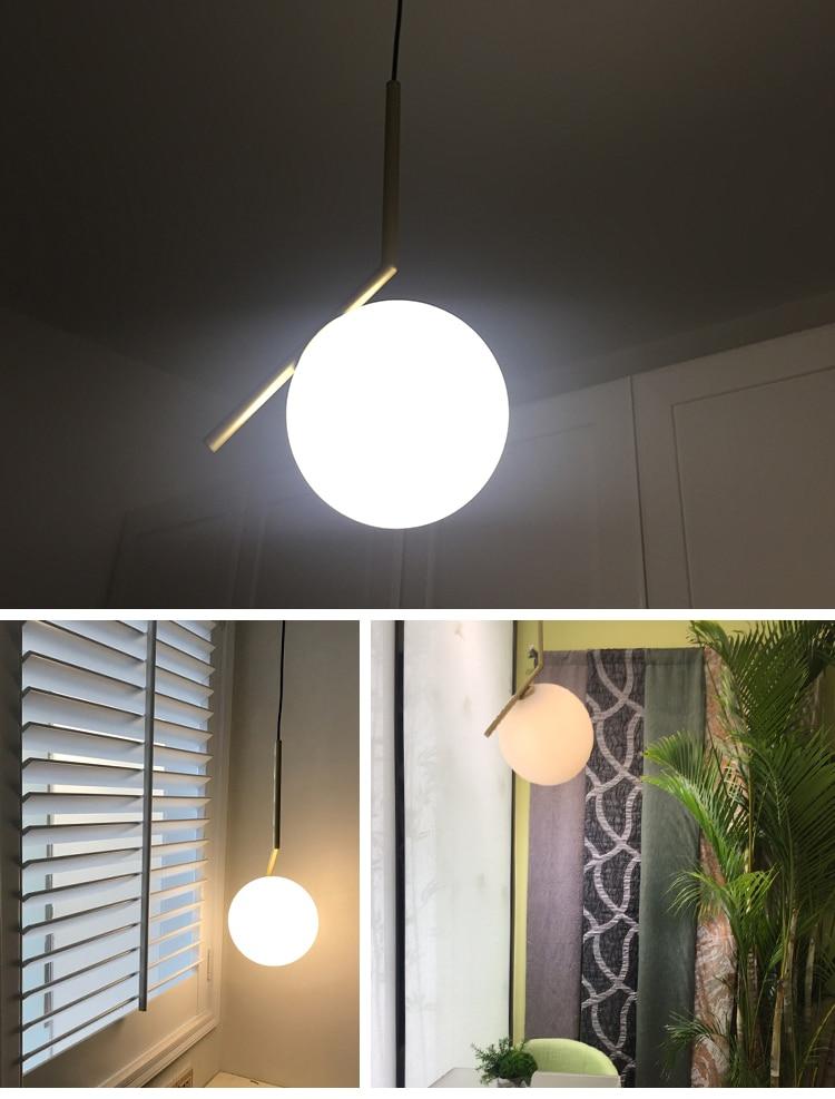 DX Modern Living room/Bedroom/Minimalist/Restaurant Pendant Light Nordic Clothing Decoration Glass Ball Pendant Lamp
