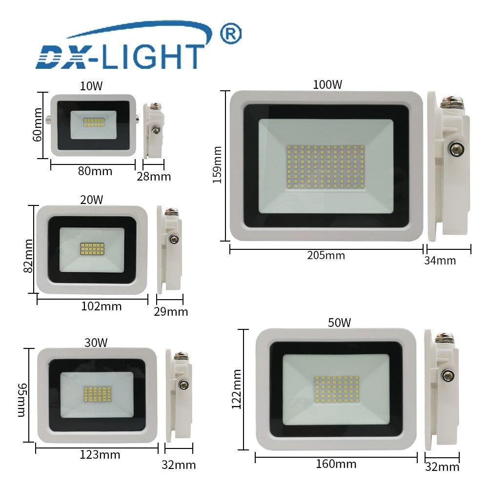 LED Floodlight 10W 20W 30W 50W 100W Outdoor Spotlight Flood Light Street Light Waterproof IP68 Professional lighting