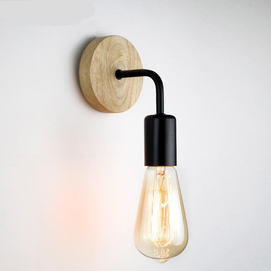 Wood Industrial Loft Wall Lamp Vintage Retro Decor Wall Light Fixtures For Living Room Home Indoor Sconces Lighting Decorative