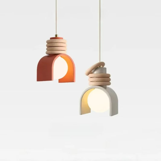 Retro Macaron Chandelier Lights Bedroom Bedside Lighting American Restaurant Bar Pendant Lights
