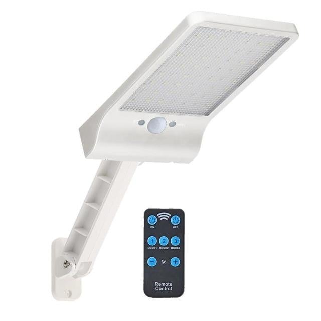 56LED Solar Motion Sensor Wall Light Outdoor Street Lamp with Remote Control Waterproof Garden Street Lamp Adjustable Brightness