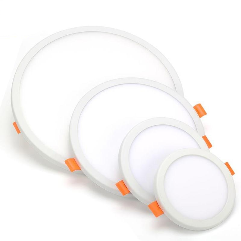 LED Panel Light Round Ultra Thin LED Downlight 6W 8W 15W 20W LED Ceiling Recessed Light For Indoor Bathroom Illuminate