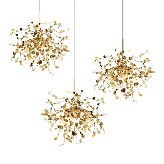 Postmodern Individual G9 Leaf Pendant Light Industrial Lamp Metal Hanging Lights LOFT Suspension Luminaire