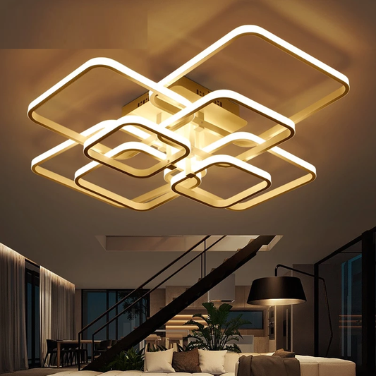 Rectangle Acrylic Aluminum Modern Led ceiling lights for living room bedroom White Ceiling Lamp Fixtures