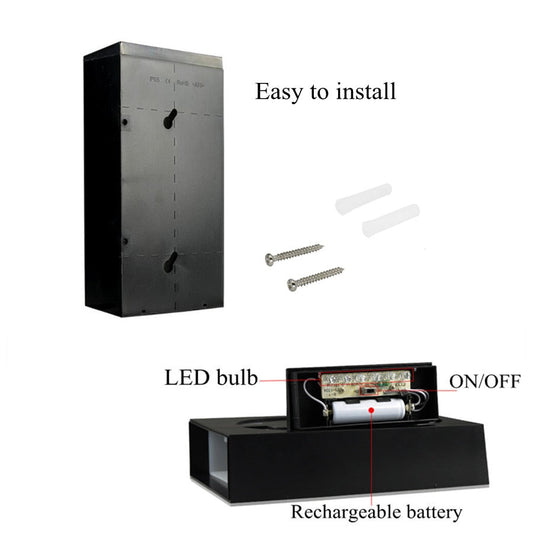 Outdoor Lighting Porch Lights House Number Solar Led Light 6 LED Illumination Doorplate Lamp With Rechargeable Battery