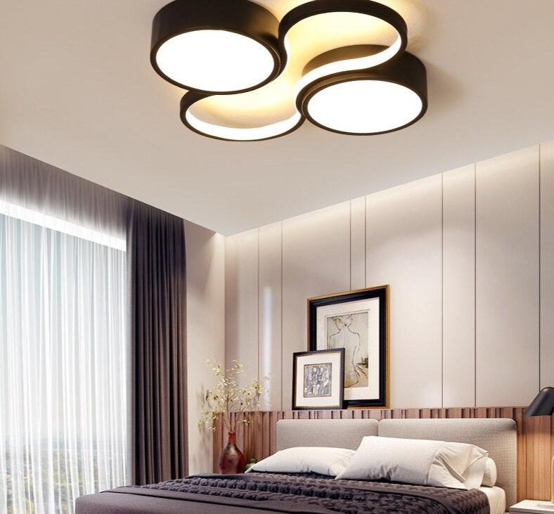 Ceiling Lamp White Or Black Frame For Home Lighting Living Room 34w 48w Lampara Techo Modern Luminaire Plafonnier
