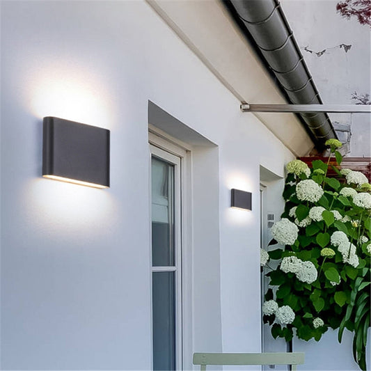 Outdoor Waterproof IP65 Wall Lamp 6W/12W LED Wall Light Modern Indoor/Outdoor Decor Up Down Dual-Head Aluminum Wall Lamp NR-10
