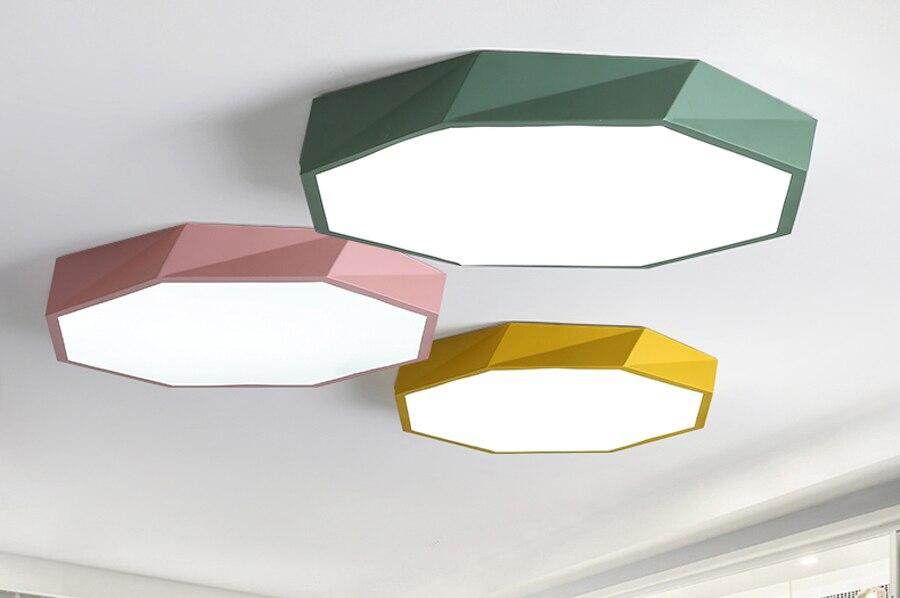 Led Ceiling Light Colorful Macarons Indoor Light For Living Room Bedroom Luminaria Teto Aisle High 6cm Home Lighting Fixture