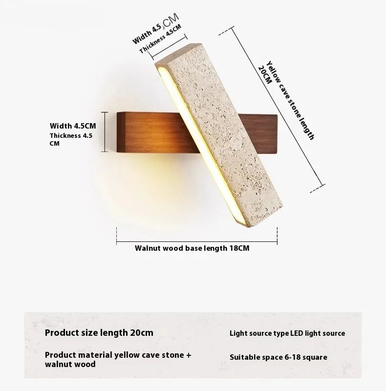 Natural Stone Wall Lamp Art Decor Sconce For Foyer Dining Room Bedroom Stairs Aisle Corridor Atmosphere Lighting