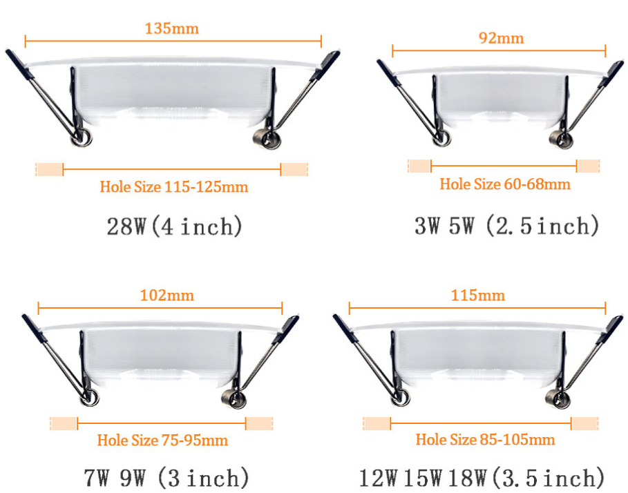 Dimmable Waterproof LED Recessed Downlight 5W 7W 9W 12W 15W LED Spot Light Ceiling Lamp Home Lighting For Bathroom lamp