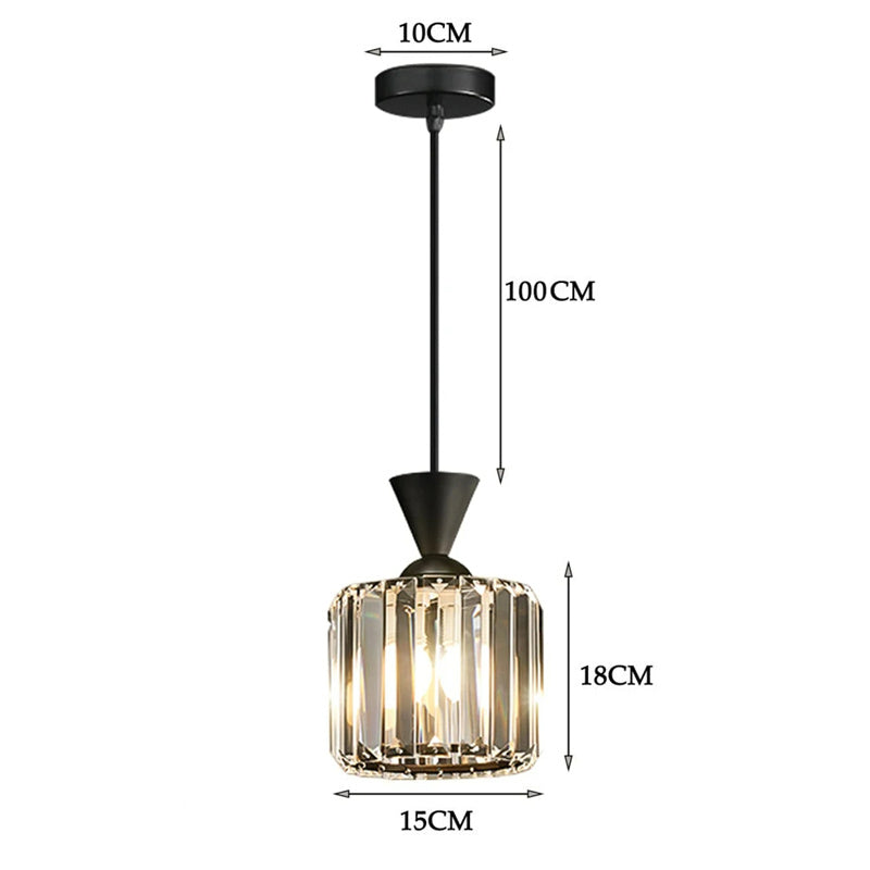 Modern Crystal Pendant Light Luxury Ceiling Chandelier Hanging Lamp for Dining Living Room Bedroom Shop Bar Cafe Drop Home Decor