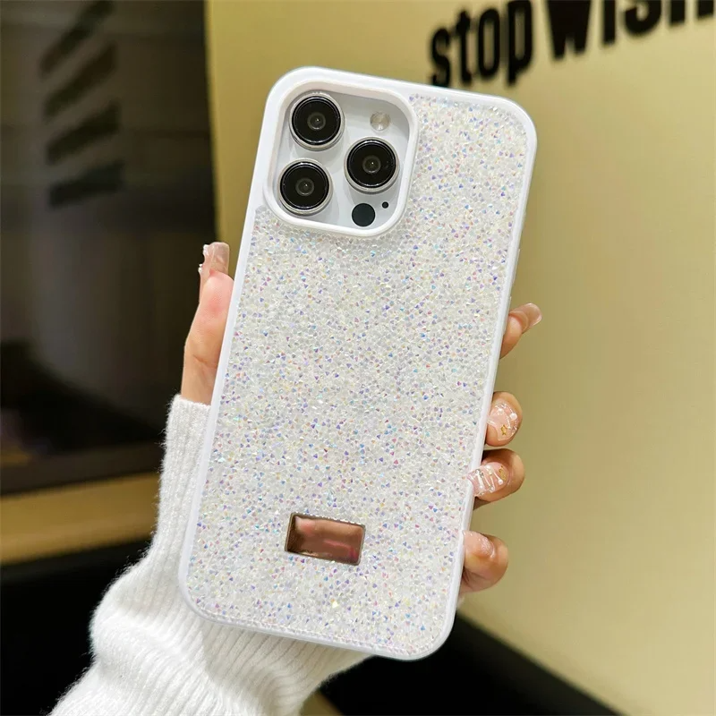Bling Glitter Phone Case For iPhone 17 16 Pro Max 15Pro 14plus 13 12 Vogue Protective Soft Diamond Cover Protective Shell