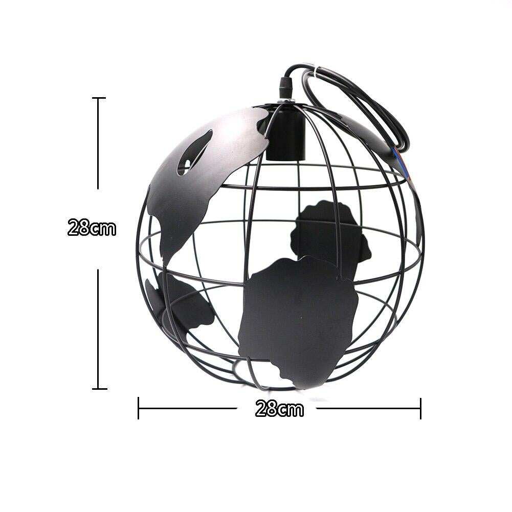 Modern Globe Pendant Lights Black/White Pendant Lamps for Bar/Restaurant Hollow Ball Ceiling Fixtures Pendant Light Globes