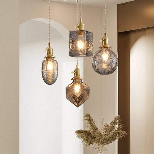 Vintage Edison Switch Pendant Light Crystal Glass Shade Loft Bar Hanging Ceiling Lamp For Kitchen Dining Room Bedroom Chandelier