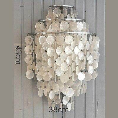 Modern Minimalist Natural Two-layer Shell Pendant Light Bedroom Corridor Wall Lamp LED E27 Indoor Lighting Decorative Lighting