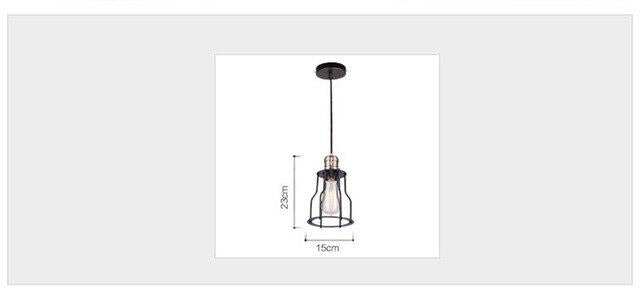 Industrial Vintage Brushed Iron Cage Edison Light Island Light retro Pendant Light