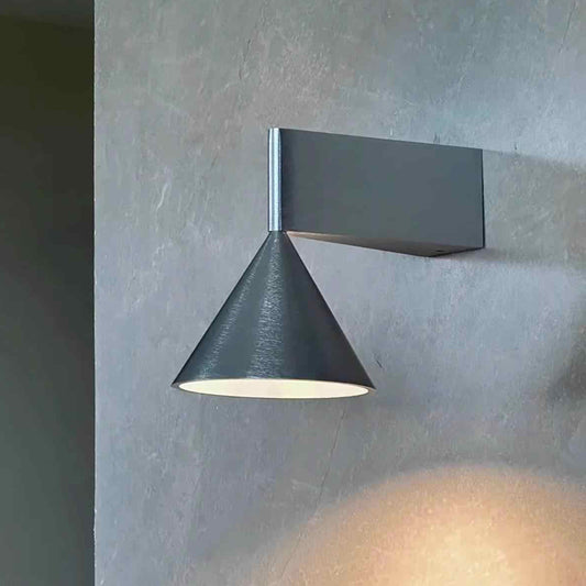 Aluminum Bedside Wall Lamp Corridor Staircase Background Wall Conical Geometric Warm Wall Lamp