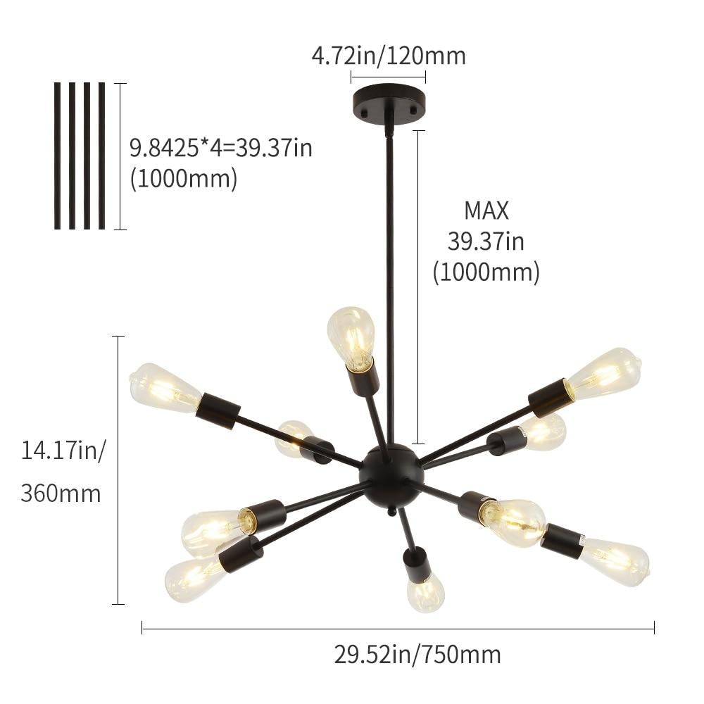 Modern Brass Sputnik Pendant Light
