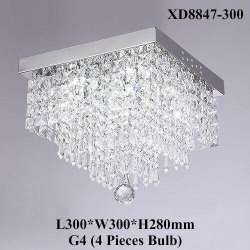 Modern Square Crystal Pendant Lamp LED Lamps Restaurant Corridor LED Pendant Lights Led Lustre Light