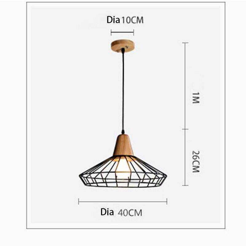 Nordic Vintage Wood Pulley Pendant Light Industrial Lighting Fixtures Retro Hanglamp For Bar Living Room Restuarant