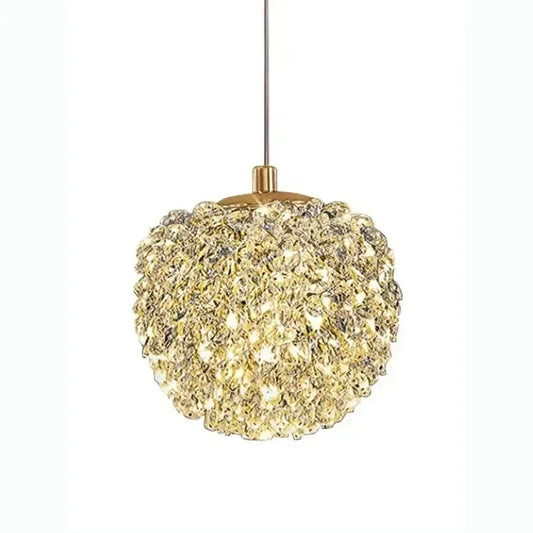 Modern Crystal Pendant Light for Bedside – Warm