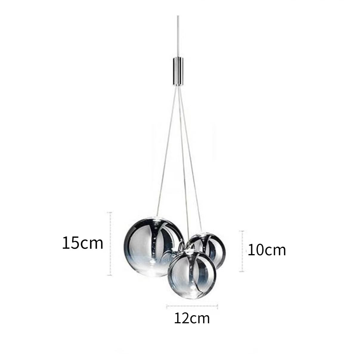 Modern Led Glass Ball Pendant Lamp for Kitchen Dining Room Bedroom Hanging Light Restaurant Chandeliers