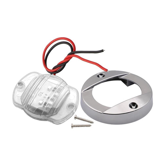DC Marine Boat Transom LED Stern Light Round Stainless Steel Warm White/White/Blue LED Tail Lamp Yacht Accessory Waterproof
