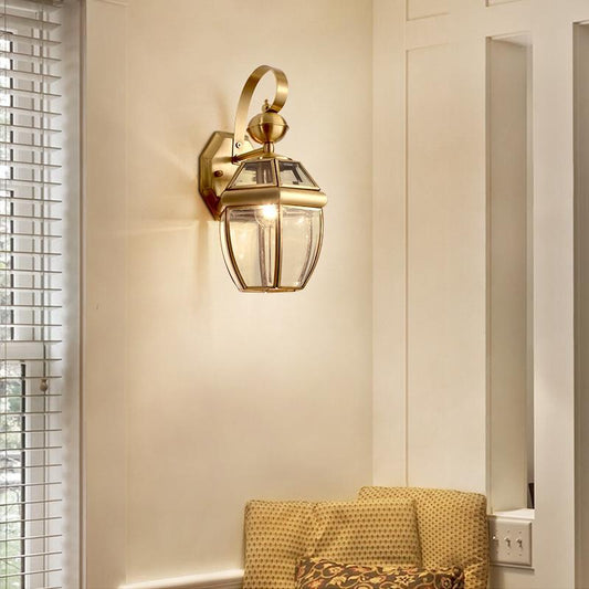 Simple Country Style of Outdoor Copper Wall Lamp
