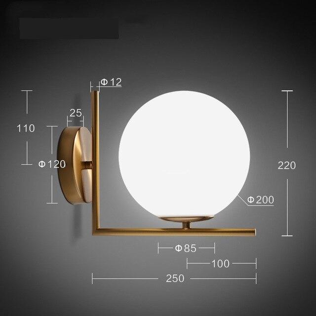 Modern Style Living Room Bedroom Minimalist Restaurant Pendant Light Nordic Clothing Decoration Glass Ball Pendant Lamp