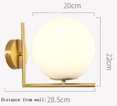 Nordic All-copper Wall Lamp Bedroom Bedside Lamp Simple Modern Creative Aisle Corridor Lamp Living Room Background Wall Lamp