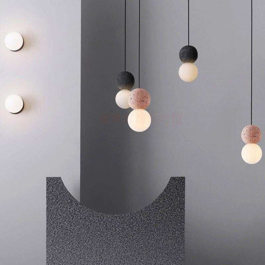 Nordic Cement Hanging Lamp Modern Simplicity Pendant Lamp LED G9 For Cafe Living Room Bedroom Bedside Bar Pendant Lights