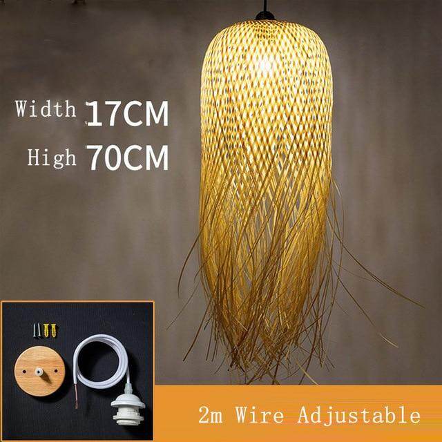 Chinese Bamboo Pendant Lights Led Hang Lamps For Home Luminaire Design Japanese Pendant Loft Hanging Lustre Suspension Fixtures