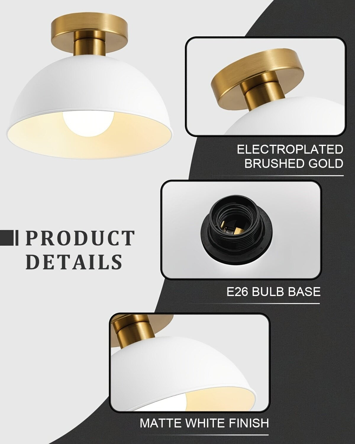 Nordic Style Ceiling Lamp Chandelier Large 7.8 Inch Lampshade E27 Socket Wired