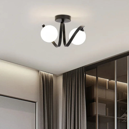 Modern Glass Ceiling Lights Indoor Lighting Balcony Entryway Cloakroom Fixtures