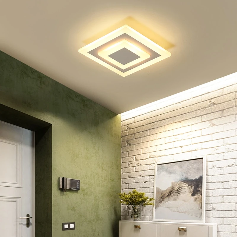 Modern Ceiling Lights 12w For Hallway Balcony Corridor Coffe White Light Lamps Bedroom Luminaria Teto Acrylic Lamparas De Techo