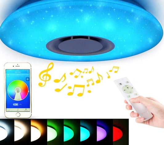 Smart LED Ceiling Lights RGB Dimmable 35W APP Remote Control Bluetooth Music Star Light Bedroom Diamond Shine Ceiling Lamp