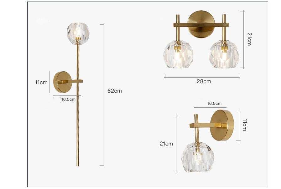 Crystal Wall Lamp of Modern Luxury Corridor Balcony Villa