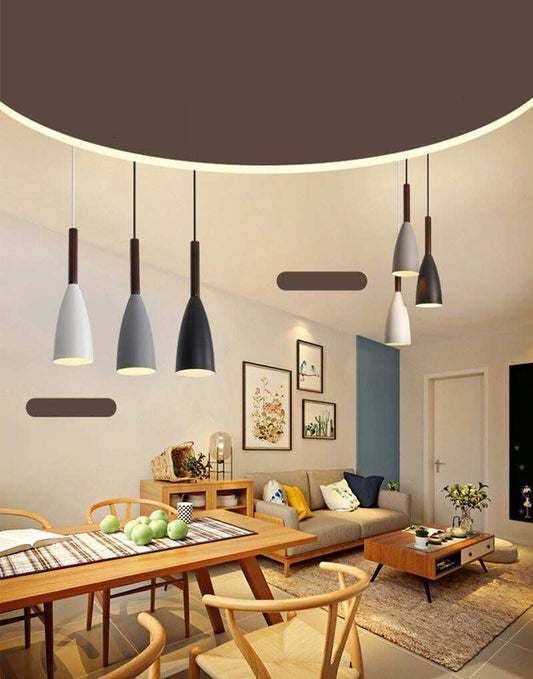Modern Loft Simple Pendant Lights E27 Led Single Head Hanging Lamp For Kitchen Living Room Bedside Restaurant Cafe Office Room